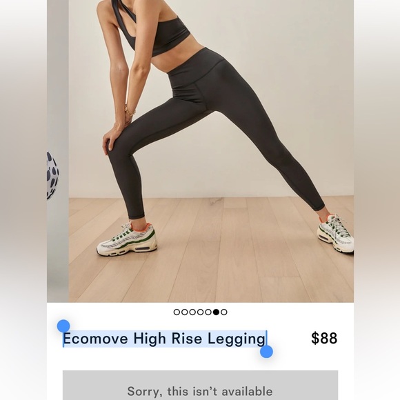 NWOT Small Reformation Ecomove High Rise Legging - Picture 5 of 6